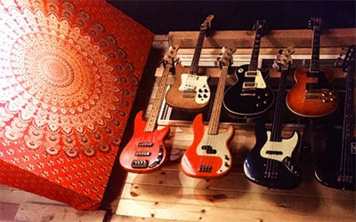 Guitars available at Castaway 7 recording studio